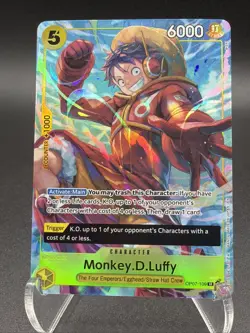One Piece TCG Card Monkey.D.Luffy OP07-109 (Illustration Box Vol.3) SEALED Holo - Image 1