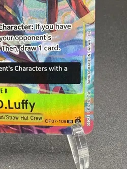 One Piece TCG Card Monkey.D.Luffy OP07-109 (Illustration Box Vol.3) SEALED Holo - Image 4