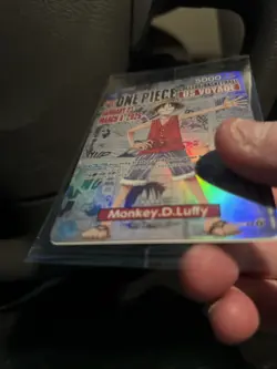 One Piece Monkey D. Luffy US Voyage College Basketball Card Rutgers 1/23 IN HAND - Image 3