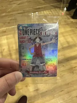 One Piece Monkey D. Luffy US Voyage College Basketball Card 1/23 IN HAND - Image 2