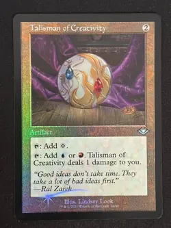 1x MTG Talisman of Creativity (Retro Frame, Foil) - Modern Horizons (MH1) #34 - Image 1