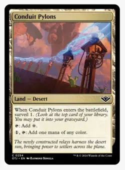 Conduit Pylons | MTG OTJ | EDH Commander Desert Land Mana Ramp Surveil | NEW NM - Image 1