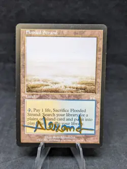 Flooded Strand - Onslaught (ONS) - 316/350- MTG - Artist Signed - HP - C - Image 1