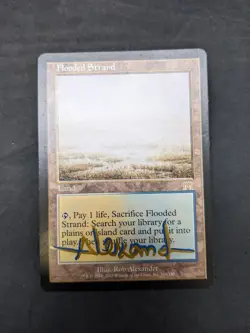Flooded Strand - Onslaught (ONS) - 316/350- MTG - Artist Signed - HP - C - Image 2