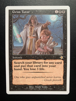MTG Grim Tutor - MTG Starter 1999 Rare EDH Commander - Image 1