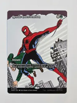 Heroic Intervention - M0034 Reg (Borderless) - Spiderman - MTG - NM - Image 1