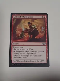 Untimely Malfunction - NM - Duskmourn: House of Horror - Mtg - Image 1