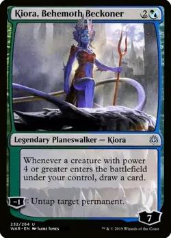 X 1 Kiora, Behemoth Beckoner NM-M MTG War of the Spark 232 MTG Magic - Image 1