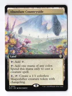 Abundant Countryside (Extended Art) 0042 (R) MTG Commander Lorwyn Eclipsed (ECC) - Image 1