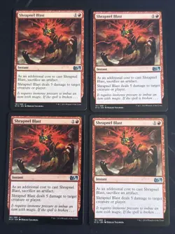4x Shrapnel Blast (161) Core Set 2015 M15 LP MTG Magic the Gathering x4 Playset - Image 1