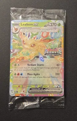 Pokemon TCG Leafeon EX 006/131 Prismatic Evolutions Double Rare Stamped Sealed - Image 1