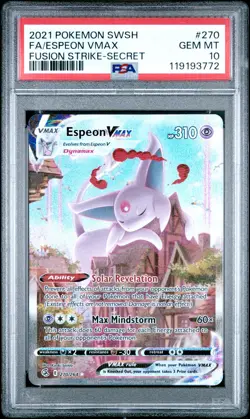 Espeon Vmax 270/264 Secret Fusion Strike Pokemon PSA 10 *772 - Image 1