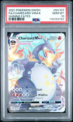Charizard Vmax SV107/072 Shining Fates Pokemon PSA 10 *782 - Image 1