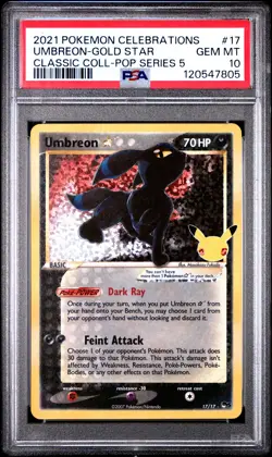 Umbreon-gold Star 17 Celebrations Classic Collection Pokemon PSA 10 *805 - Image 1