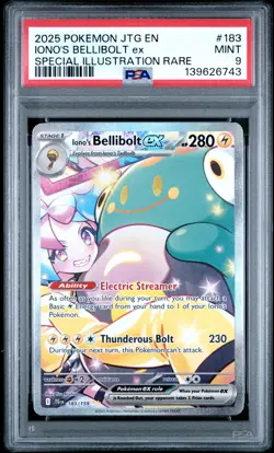 Iono's Bellibolt EX 183/159 Special Illustration Rare Pokemon PSA 9 *743 - Image 1