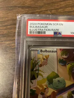 Pokemon TCG Bulbasaur Stellar Crown Illustration Rare Holo Card 143/142 PSA 9 - Image 3