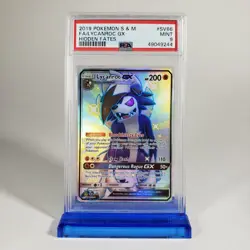 PSA 9 MINT 2019 POKEMON SUN & MOON HIDDEN FATES LYCANROC GX FULL ART #SV66 - Image 1