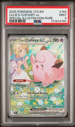 Pokemon Lillie's Clefairy ex 184/159 Journey Together - PSA 9 - Image 1
