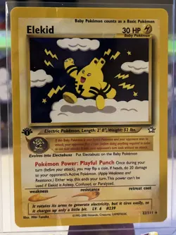 Pokemon TCG Elekid Neo Genesis 22 Regular 1st Edition Rare HP - Image 1