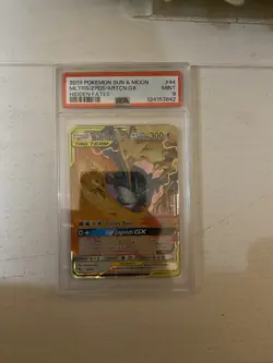 2019 POKEMON SUN & MOON HIDDEN FATES #44 MOLTRES & ZAPDOS & ARTICUNO GX PSA 9 - Image 1