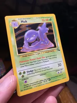 Pokemon TCG Muk 13/62 Holo Rare Fossil LP - Image 1