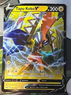 Pokemon TAPU KOKO V 072/202 Sword & Shield - ULTRA RARE HOLO - NM - Image 1