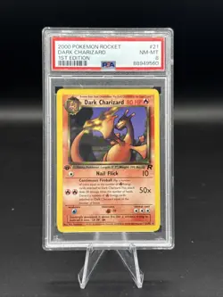 2000 Pokemon Rocket Dark Charizard 1st Edition PSA 8 - Image 1