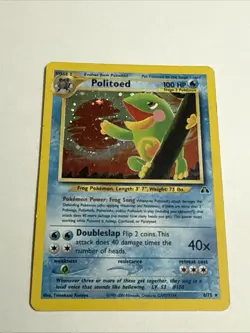 Politoed 8/75 Unlimited Holo Rare Pokemon TCG Neo Discovery MP - Image 1
