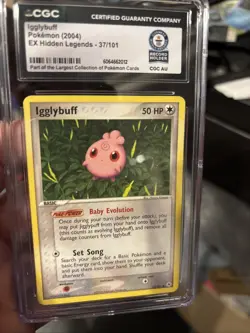 2004 POKEMON TCG IGGLYPUFF EX HIDDEN LEGENDS HOLO 37/101 VLP World Record 1 Of 1 - Image 3