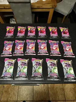 Pokemon TCG Sword & Shield Fusion Strike Sleeved Booster packs x17 820650809170 - Image 1