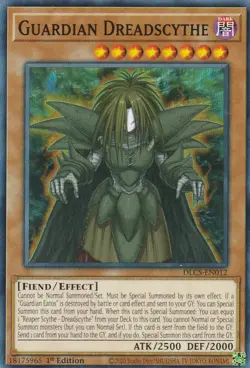YUGIOH CARD - 1 x GUARDIAN DREADSCYTHE DLCS-EN012 1ST EDITION - Image 1