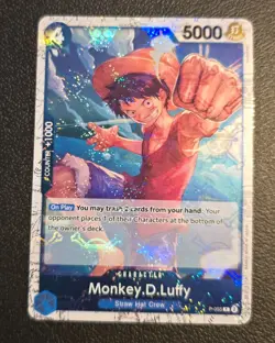 One Piece PRB-01 The Best Pirate Flag Foil Monkey D.Luffy P-055 English - Image 1