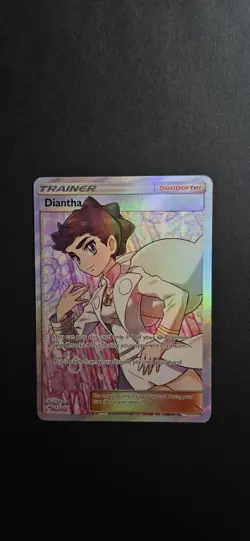 Diantha 130/131 - Pokemon Sun & Moon Forbidden Light Full Art Ultra Card NM - Image 2