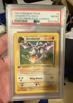 Aerodactyl 1st Edition RARE Prerelease POKEMON Card PSA 8 NM-MT FOSSIL Holo 1/62 - Image 3