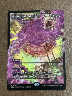 Bloodline Bidding MTG Lorwyn Eclipsed Showcase Foil Mythic 0385 Unplayed New - Image 1