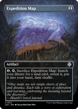 MTG magic 1x Expedition Map BORDERLESS (M/NM) Commander Lost Caverns of Ixalan - Image 1