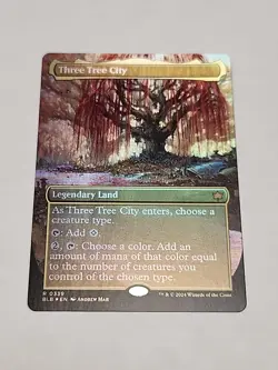 MTG Magic Bloomburrow Borderless FOIL Three Tree City 339 - Image 3