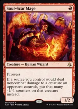 MTG Soul-Scar Mage, Amonkhet, Damaged, English - Image 1