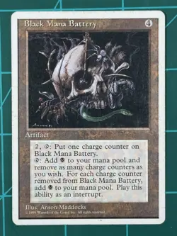 MTG Black Mana Battery MTG Core Set 4th Edition Regular - Image 2