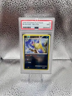 Pokemon Blastoise 2/127 Platinum Reverse Holo Rare PSA 9 130HP - Image 1