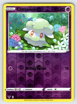 Cottonee 075/185 2020 Vivid Voltage Pokemon Card TCG Reverse Holo Common - Nm - Image 1