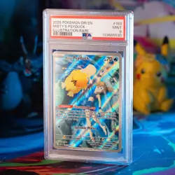 2025 Pokemon Dri En-Destined Rivals Illustration Rare #193 Misty’s Psyduck PSA 9 - Image 1