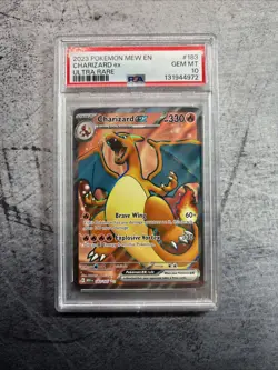 2023 POKEMON MEW EN-151 ULTRA RARE #183 CHARIZARD EX PSA 10 - Image 1