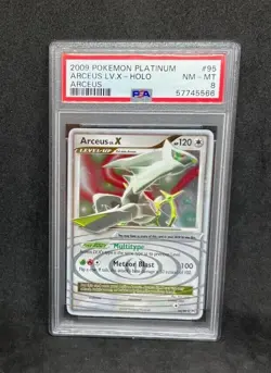 Pokemon Platinum Arceus Arceus Lv. X 95/99 Ultra Rare Holo Foil PSA 8 MINT - Image 1