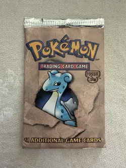 1999 Pokemon Wizards of the Coast Fossil Booster Pack Lapras, 21-22G - Sealed 742818060714 - Image 2