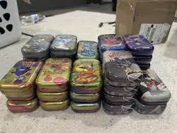 Pokemon TCG Lot of 34 Tins (Paldean Fates, 151, Prismatic, Galar Pals) Empty - Image 2