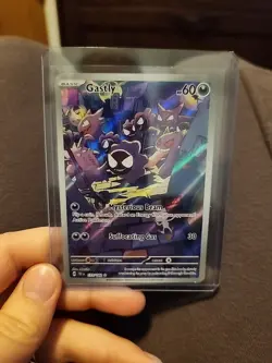 Pokemon TCG Gastly Illustration Rare Holo Foil Card 177/162 SV05 Temporal Forces - Image 1