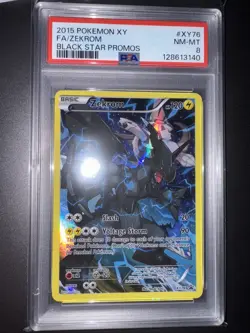 2015 POKEMON XY BLACK STAR PROMOS #XY76 FULL ART/ZEKROM PSA 8 - Image 1