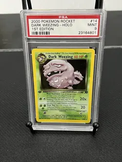2000 POKEMON ROCKET 1ST ED #14 DARK WEEZING-HOLO PSA 9 - Image 1