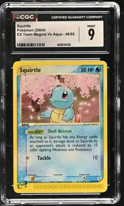 CGC 9 MINT Squirtle 2004 EX Team Magma Vs Aqua 46/95 Pokemon Card - Image 1